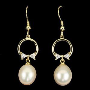 Freshwater Pearl .925 Sterling Silver Drop Earrings